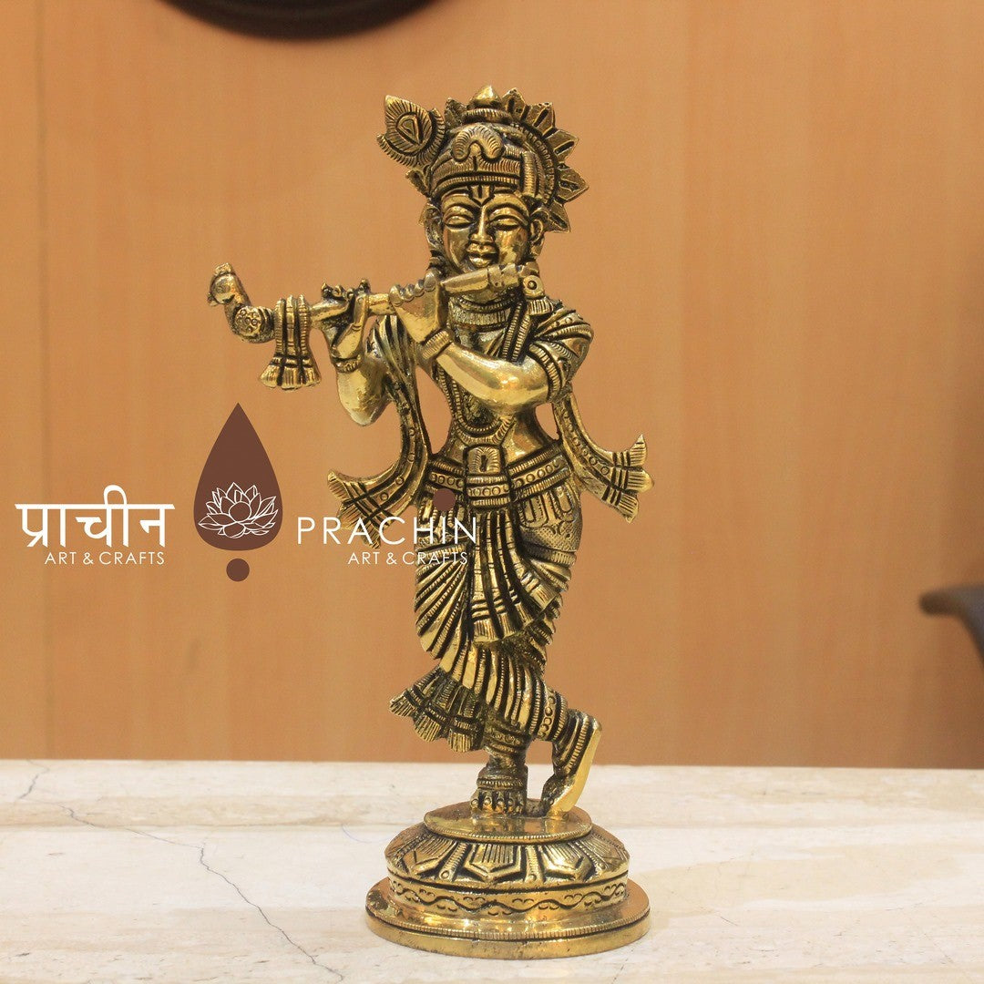 Brass Krishna Idol