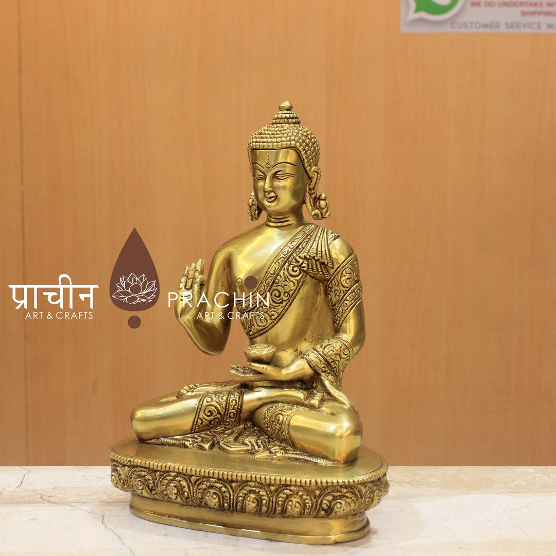 Buddha Sitting in Abhaya Mudra