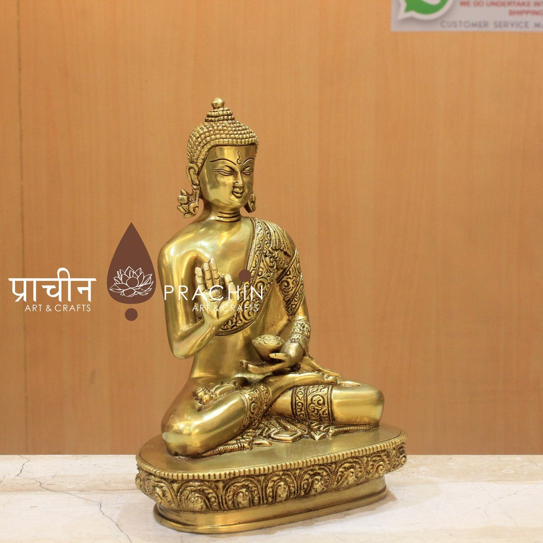 Buddha Sitting in Abhaya Mudra