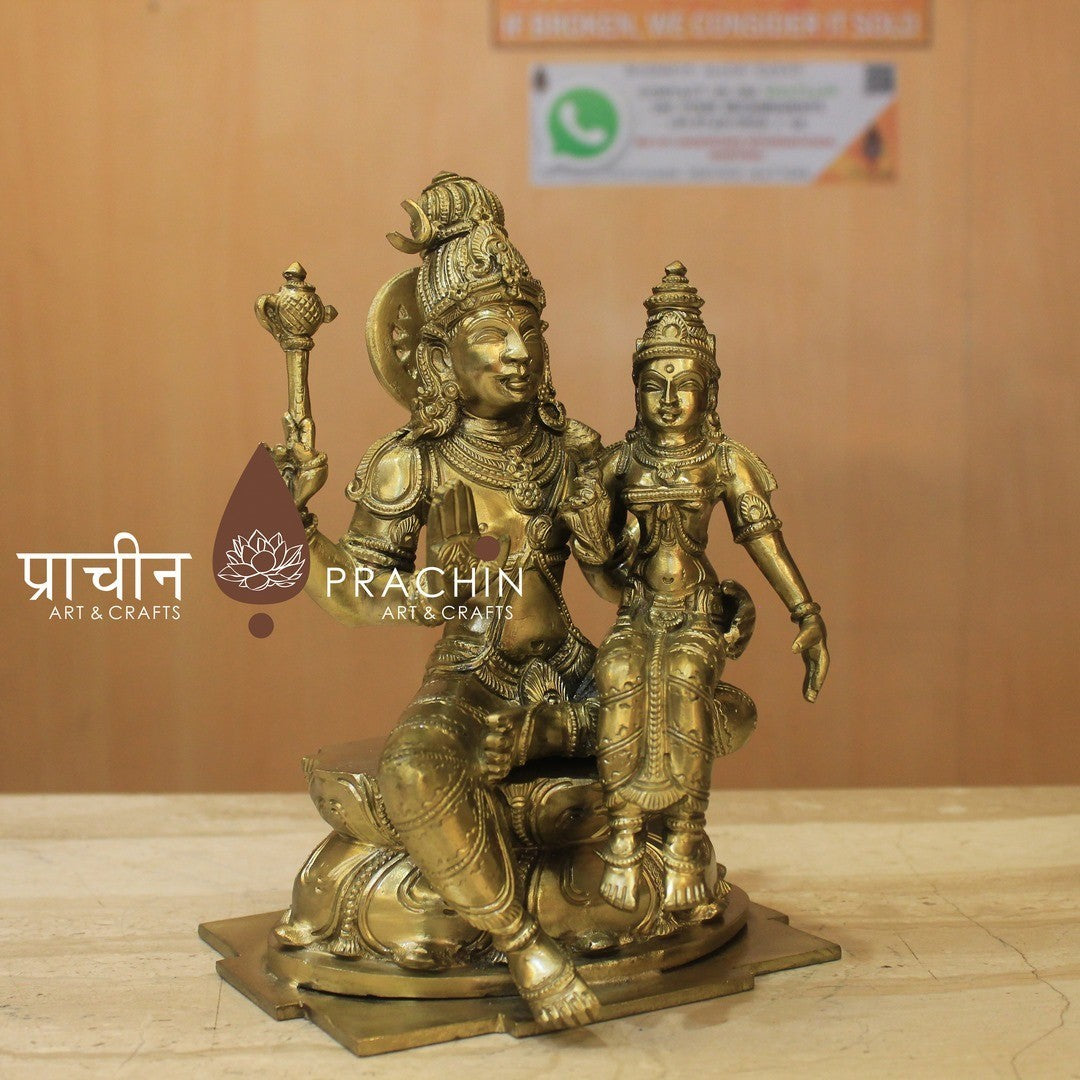 Bronze Shiva Parvati Statue