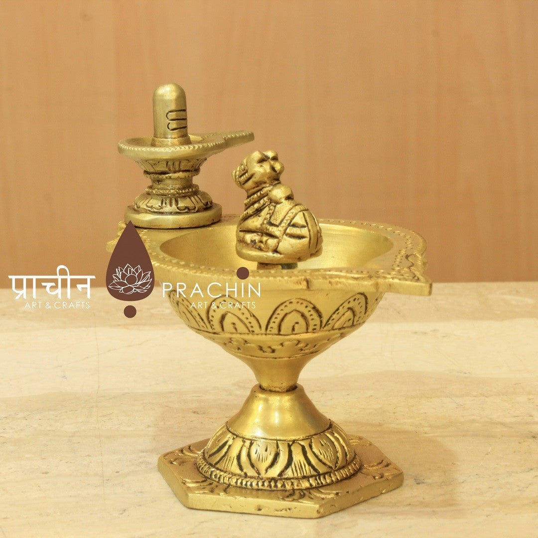 Brass Linga Deepa