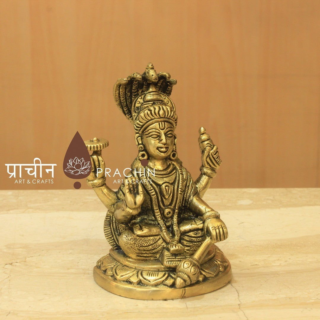 Vishnu Sitting With Sheshnag