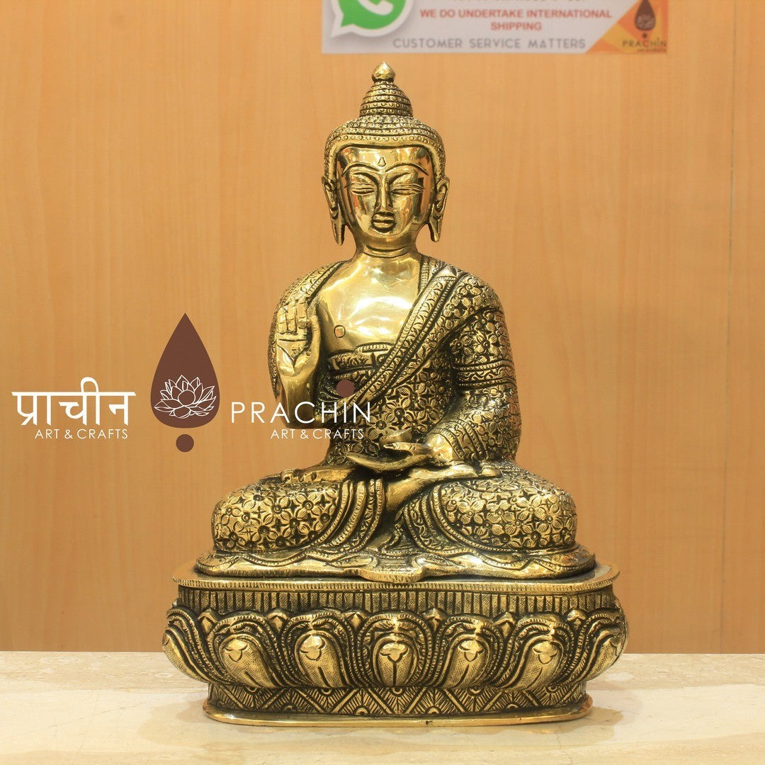 Buddha Sitting in Abhaya Mudra