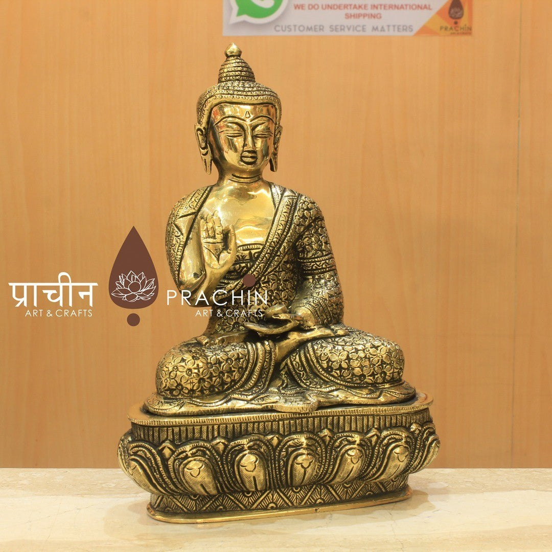 Buddha Sitting in Abhaya Mudra