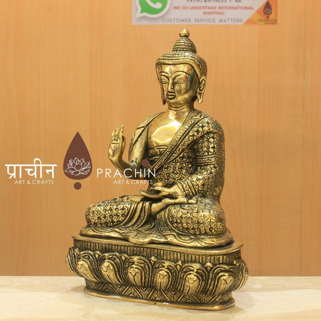 Buddha Sitting in Abhaya Mudra