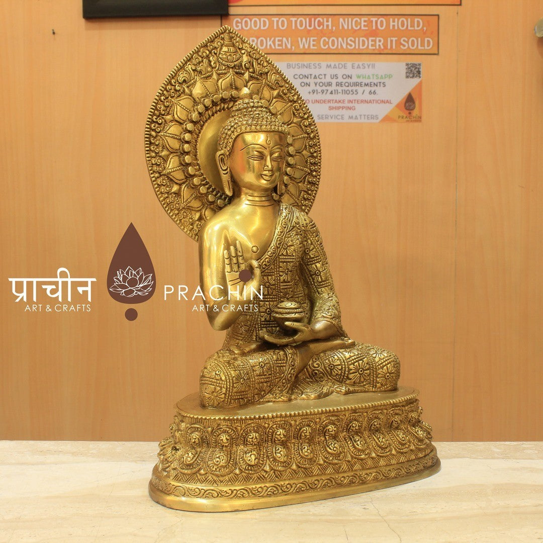Buddha Sitting in Abhaya Mudra