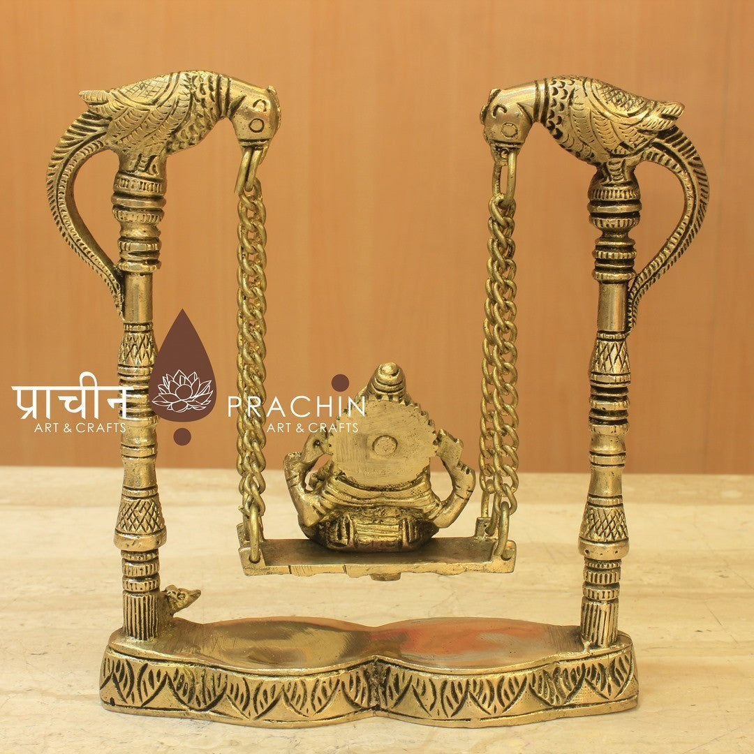 Brass Ganesha on Swing