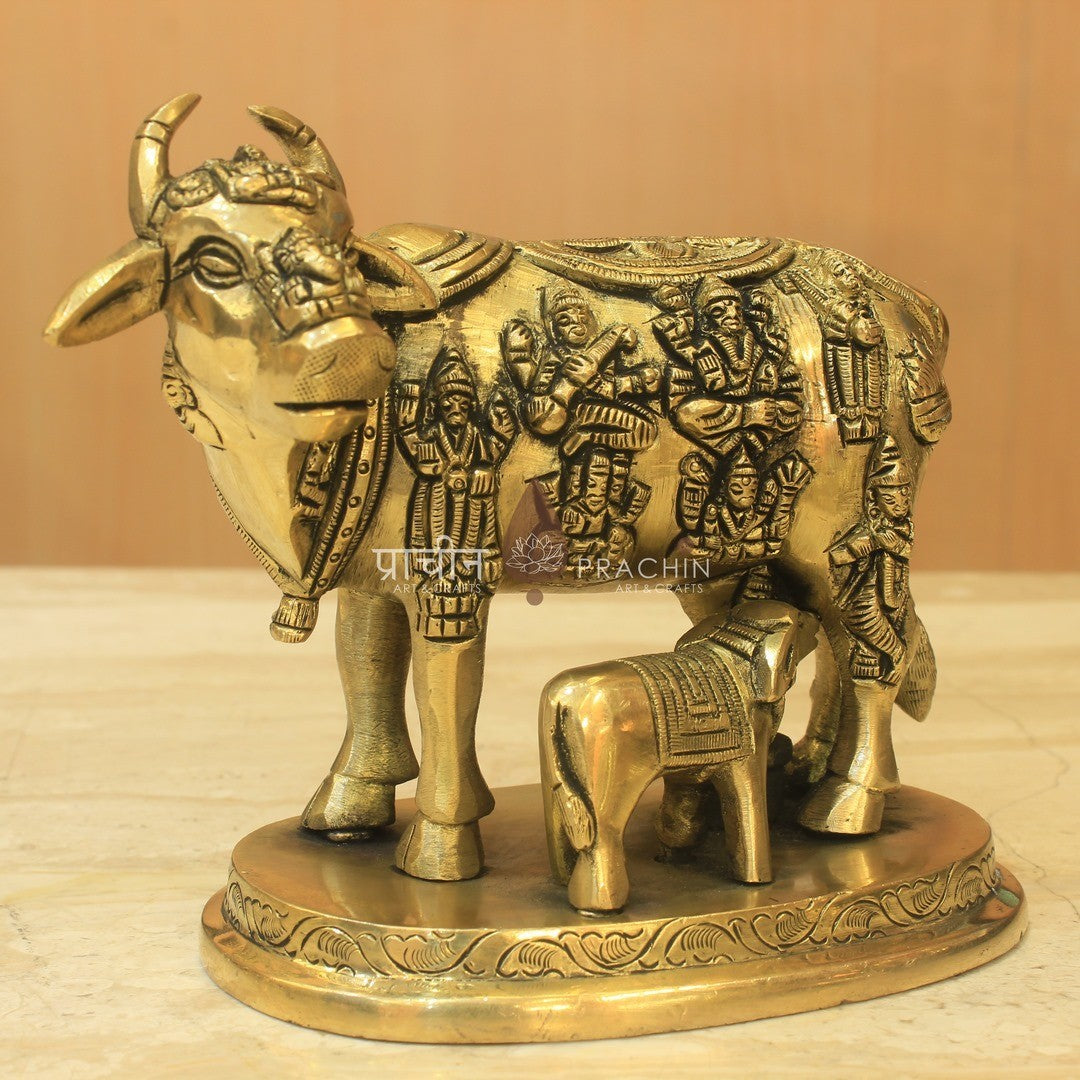 Cow and Calf With Gods