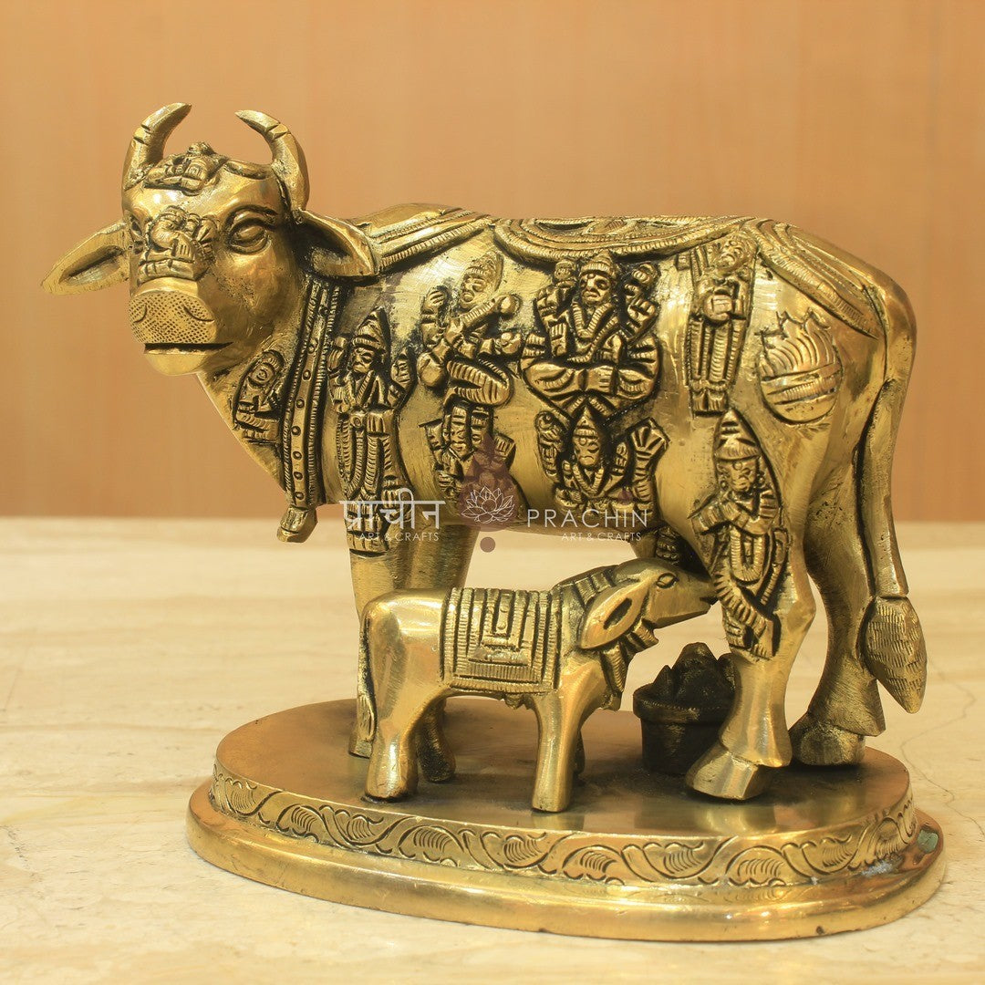 Cow and Calf With Gods