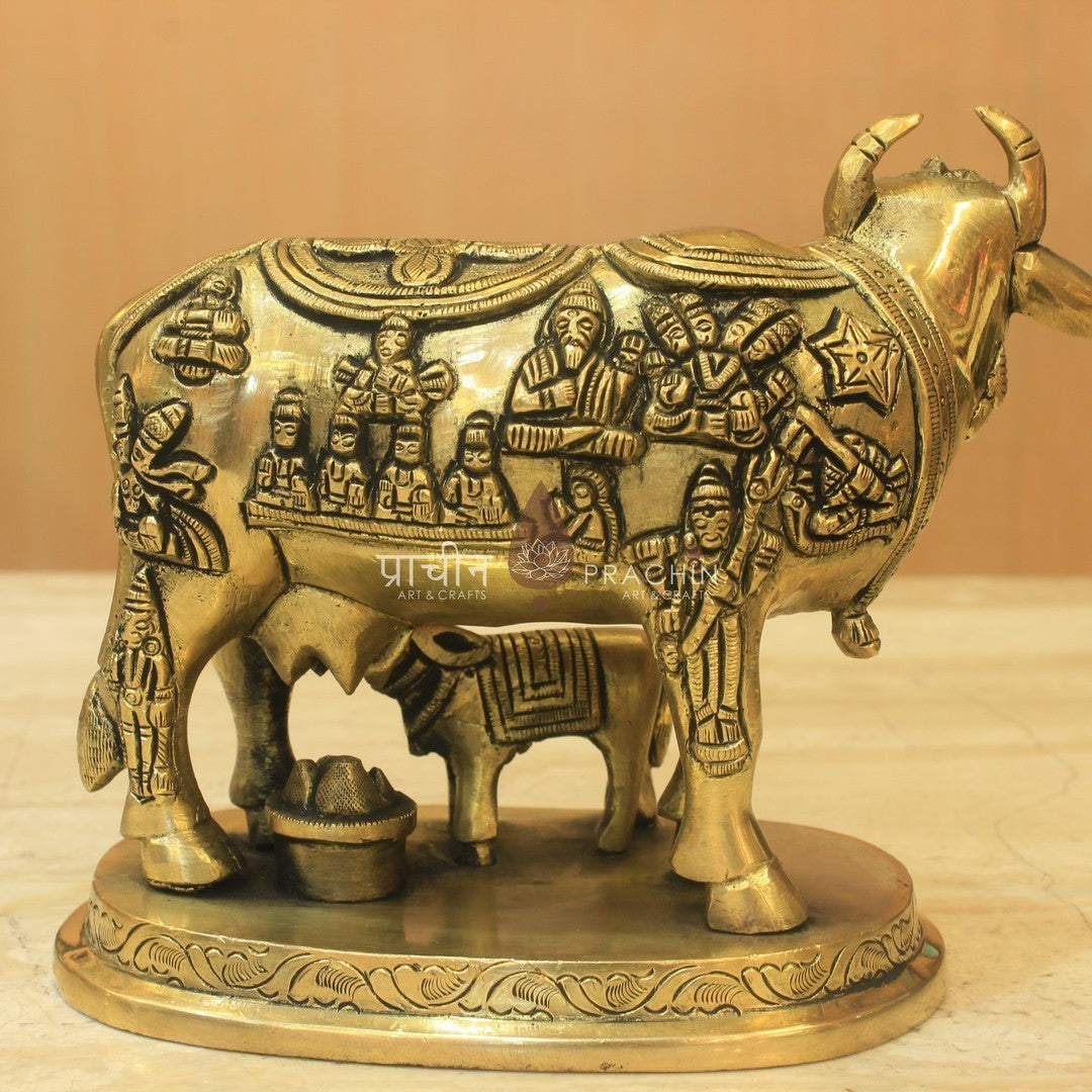 Cow and Calf With Gods