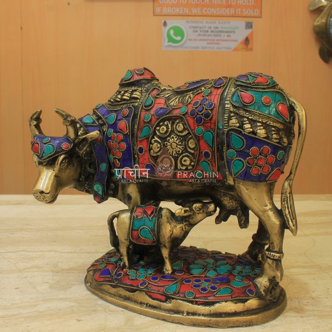 Cow And Calf Fine Stone Work