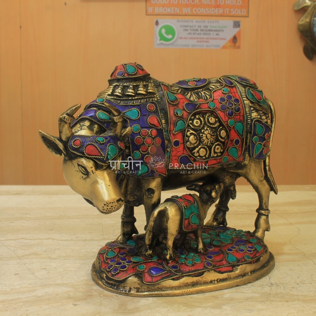 Cow And Calf Fine Stone Work