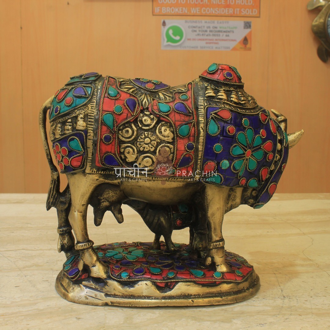 Cow And Calf Fine Stone Work
