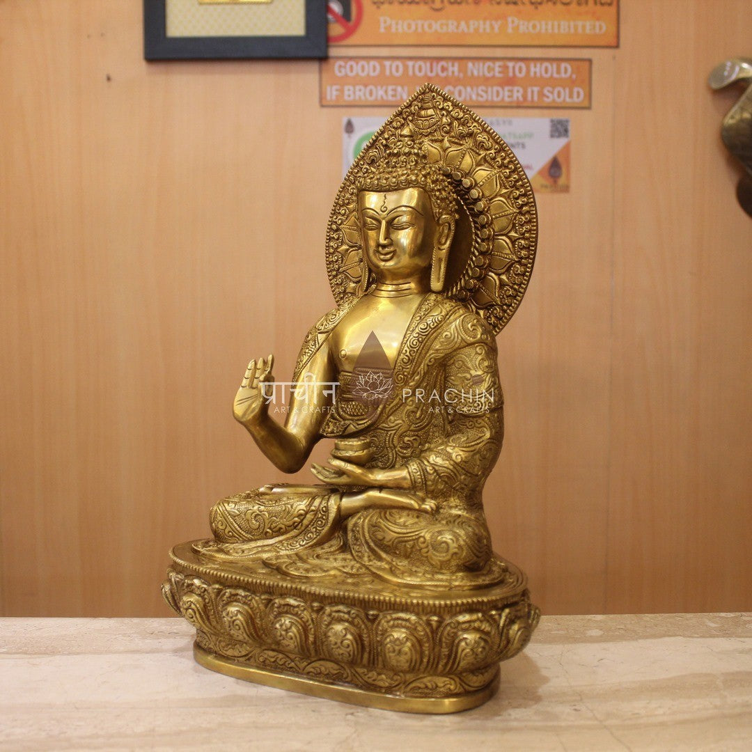 Buddha Sitting in Abhaya Mudra