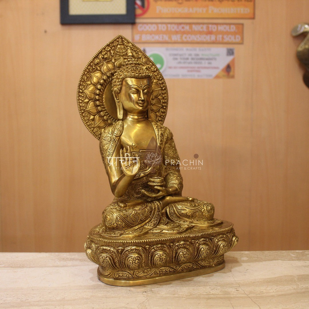 Buddha Sitting in Abhaya Mudra