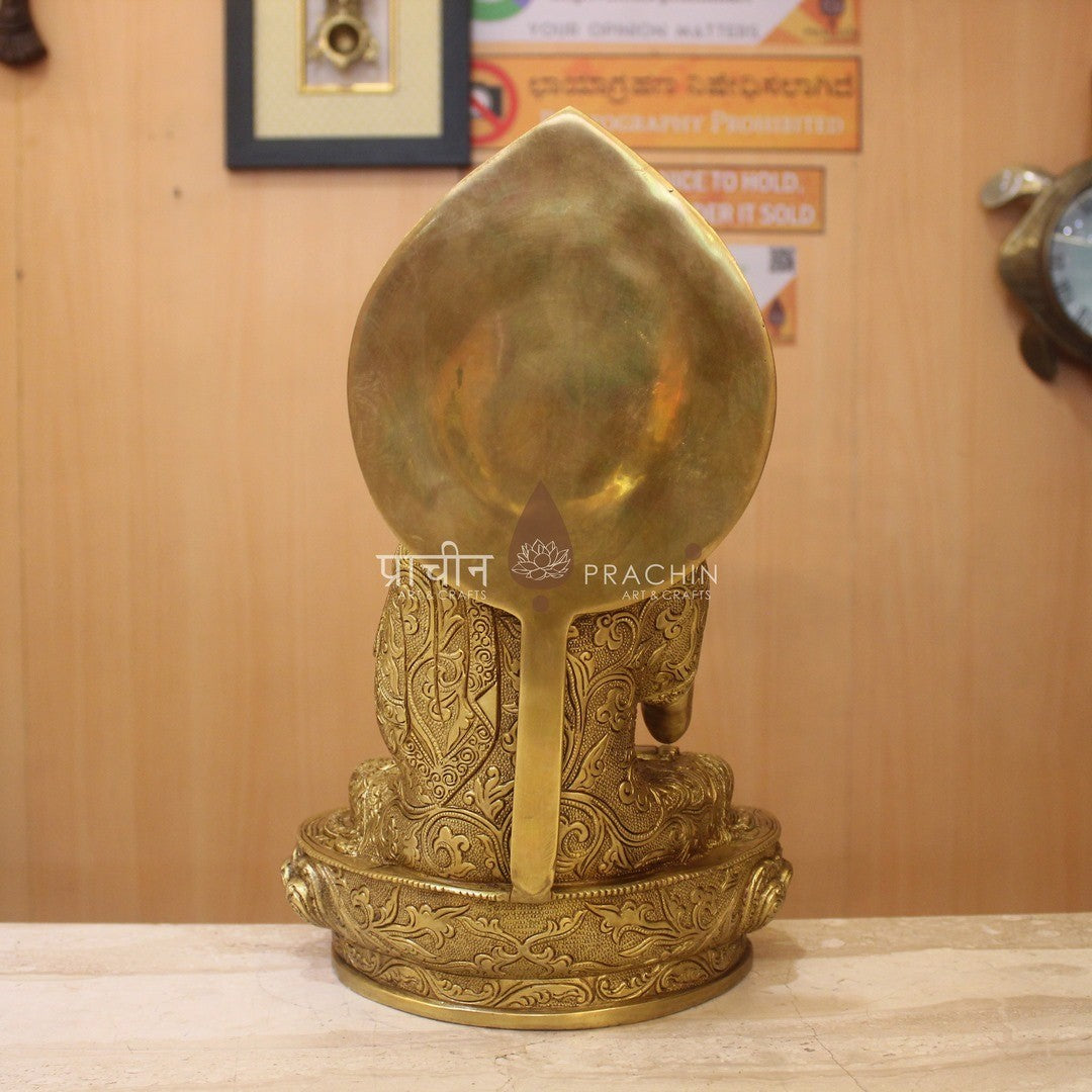 Buddha Sitting in Abhaya Mudra