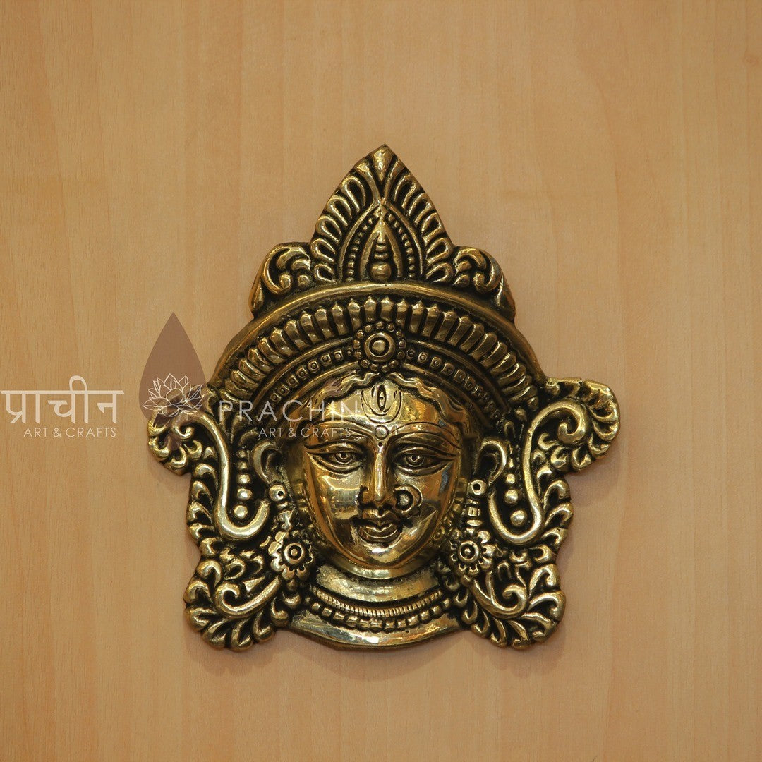 Brass Durga Face