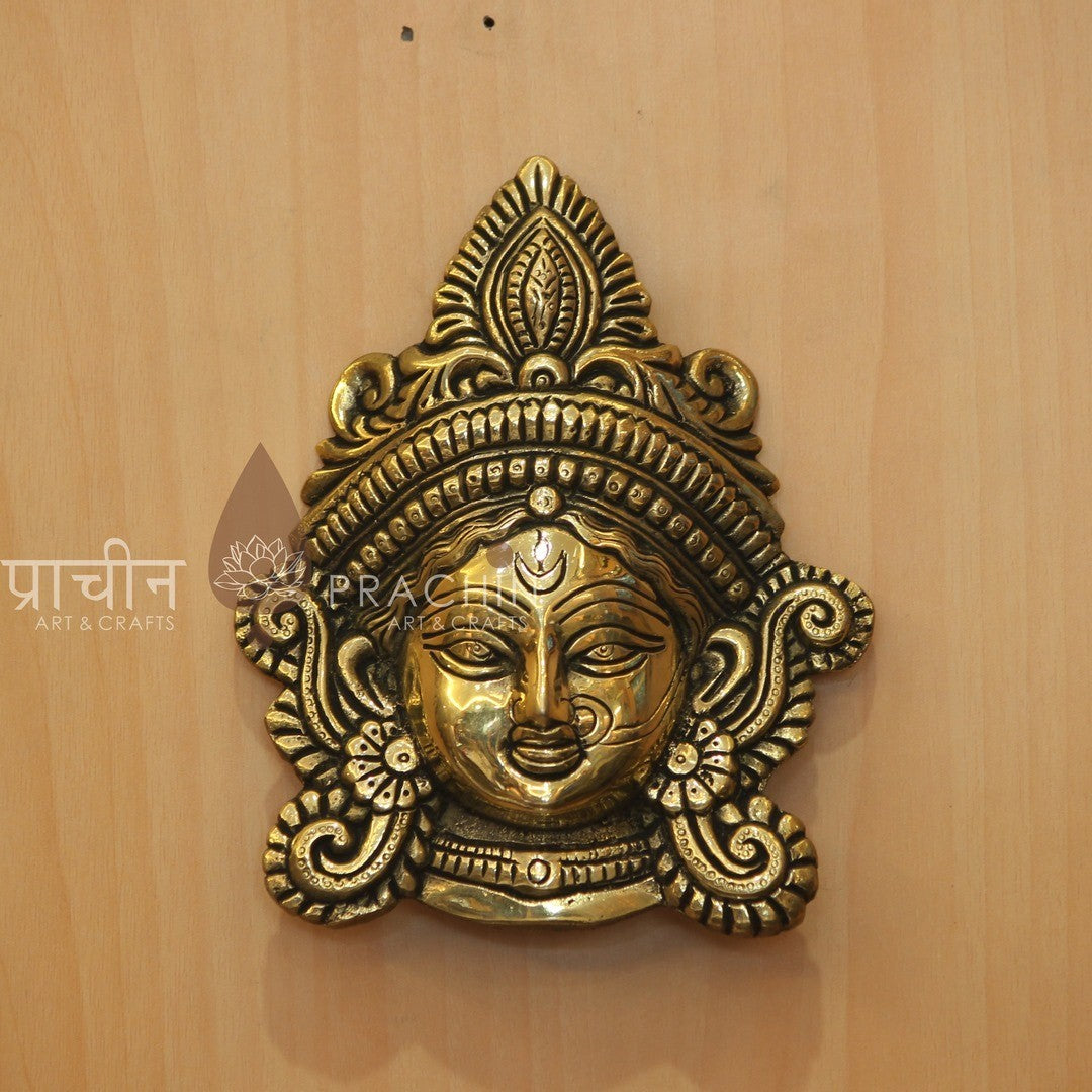 Brass Durga Face