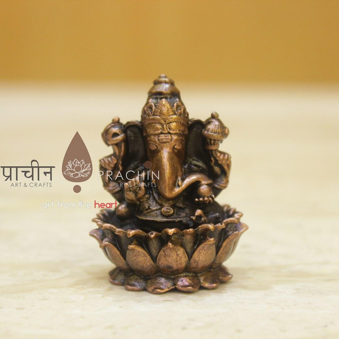 Copper Ganesha Idol
