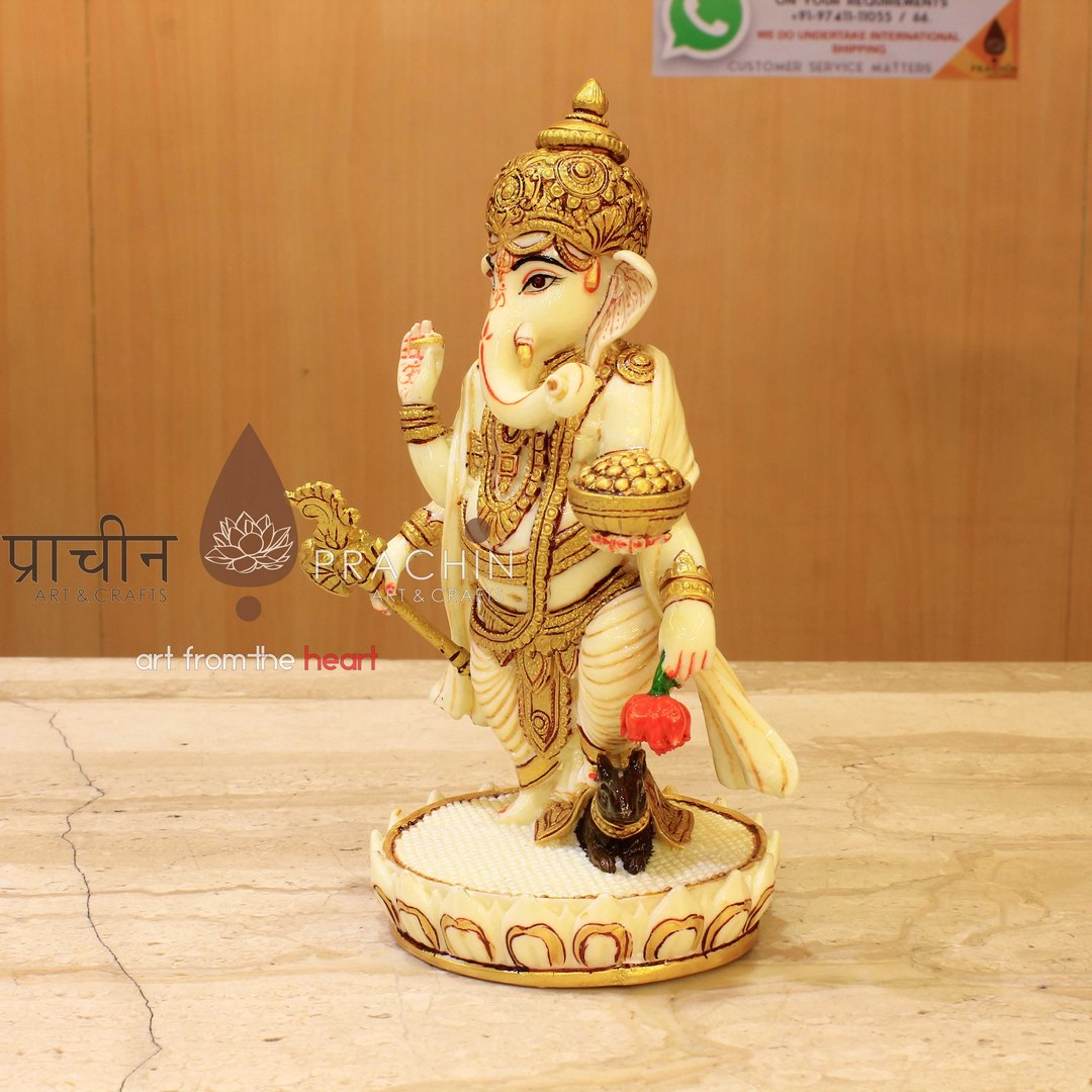 Ganesha Standing On Lotus