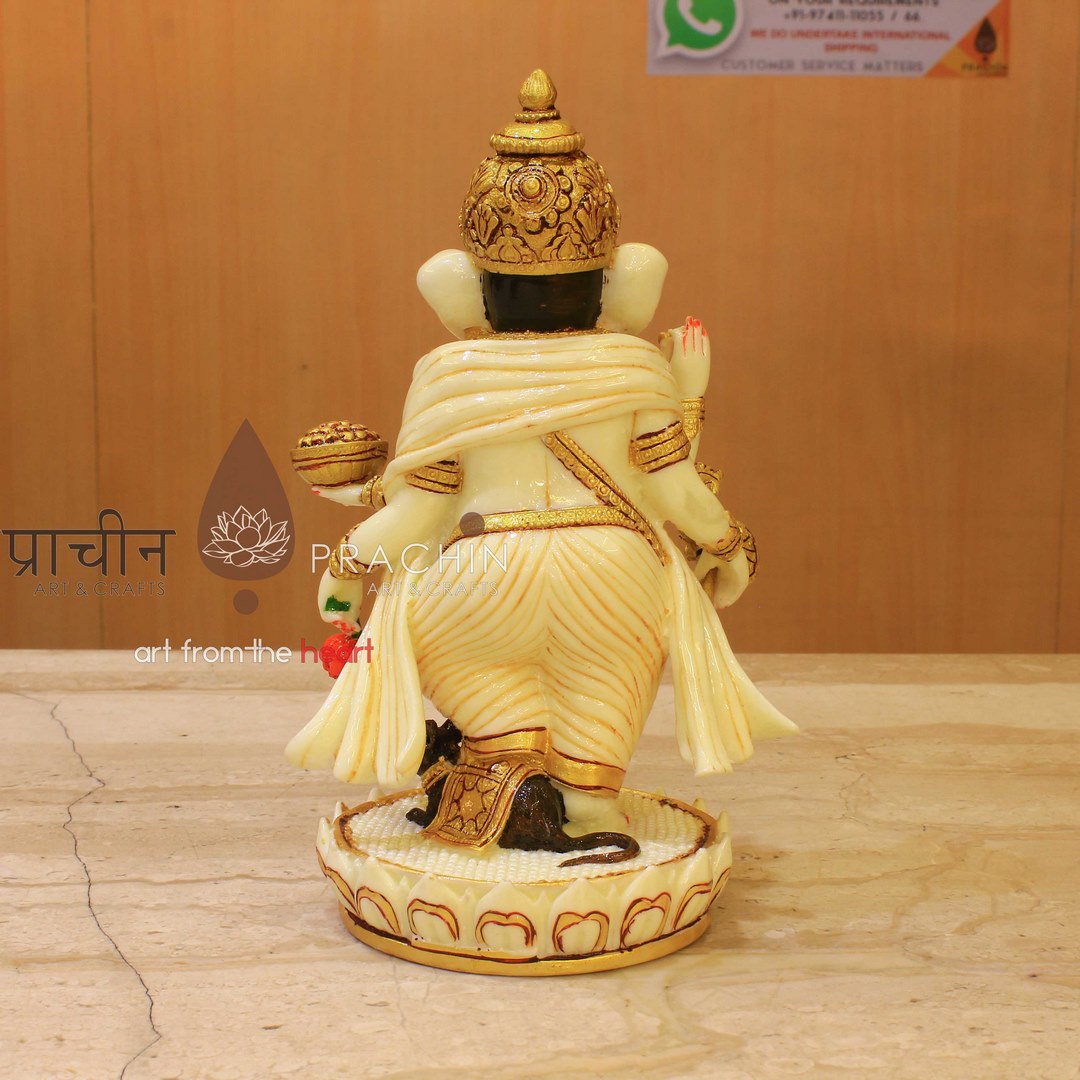 Ganesha Standing On Lotus