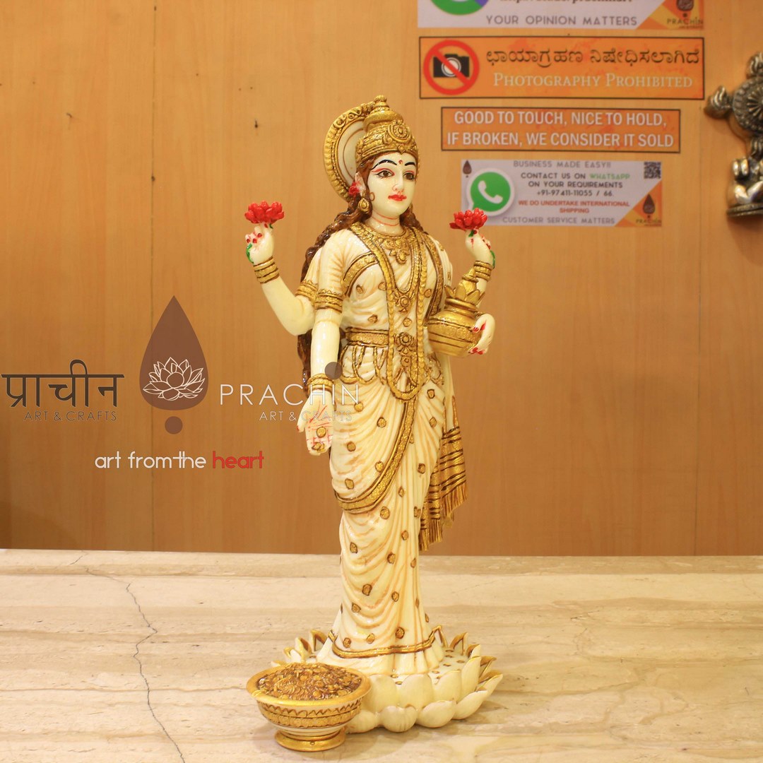 Laxmi Standing on Lotus