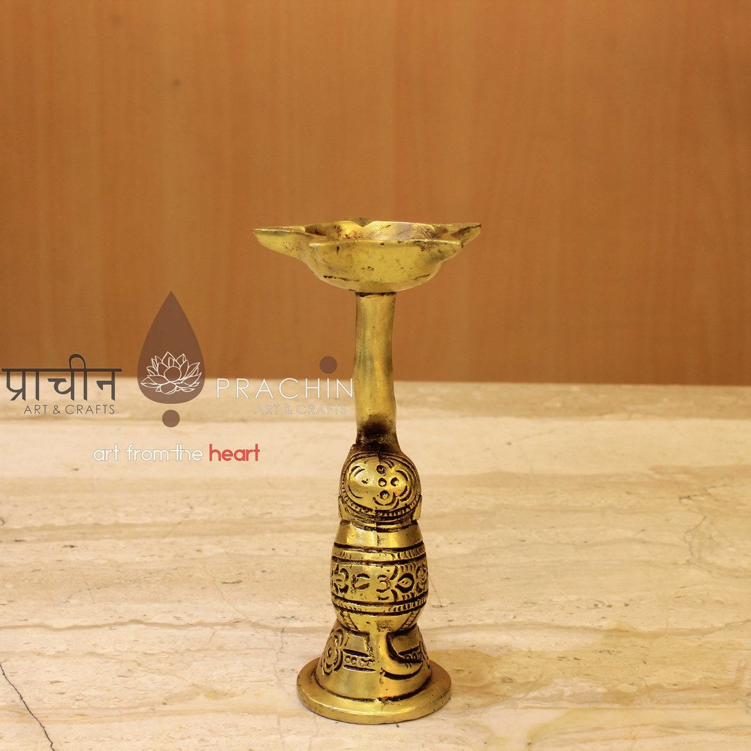 Brass Elephant Oil Lamp