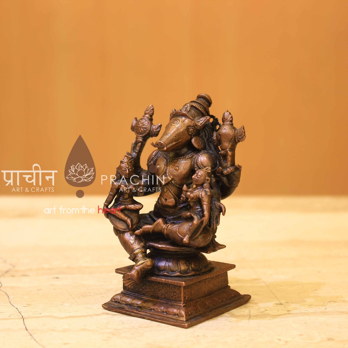 Varaha With Sridevi And Bhudevi