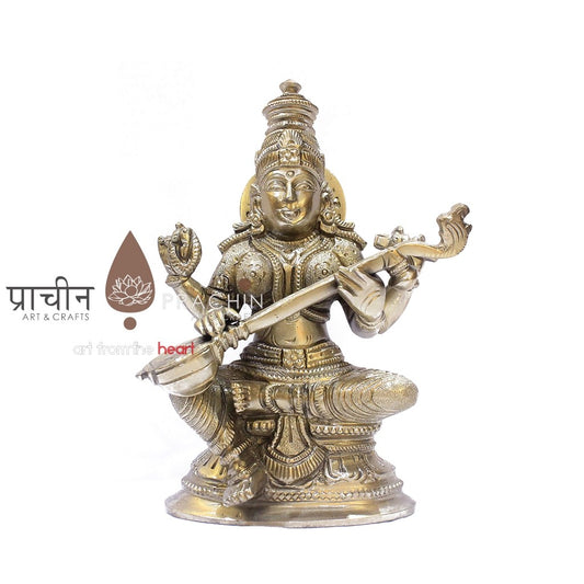 Bronze Saraswathi Sitting