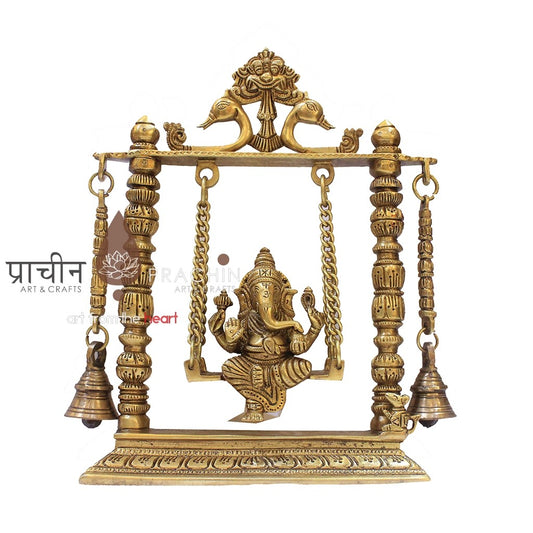 Brass Ganesha on Swing
