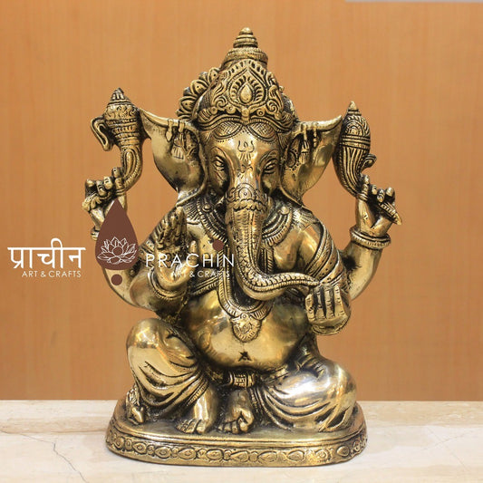 Brass Ganesha Sitting