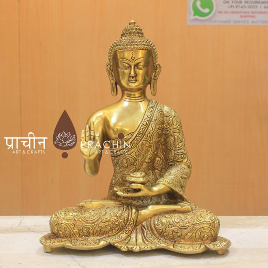 Buddha Sitting In Abhaya Mudra