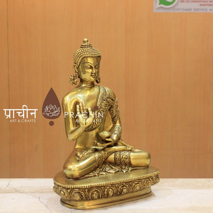 Buddha Sitting in Abhaya Mudra