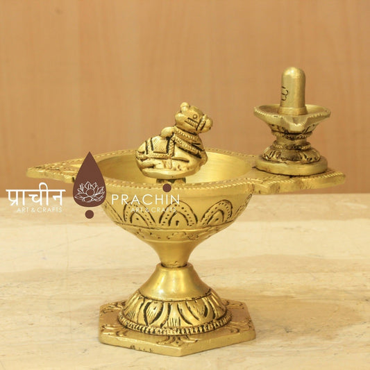 Brass Linga Deepa