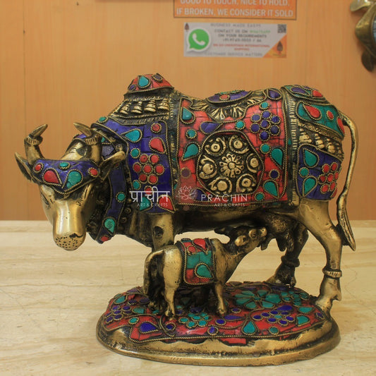 Cow And Calf Fine Stone Work