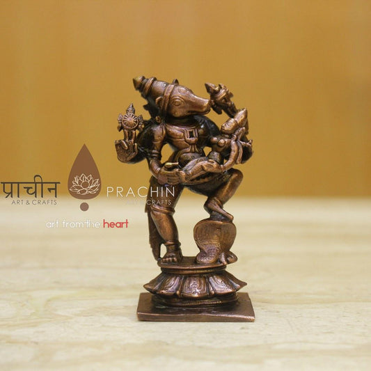 Copper Laxmi Hayagriva Idol