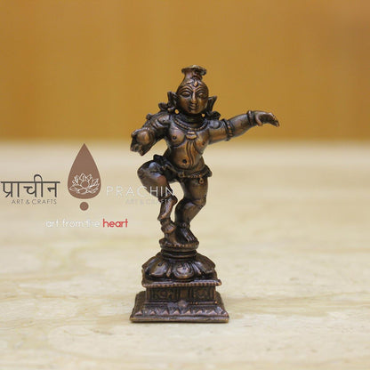 Copper Dancing Krishna