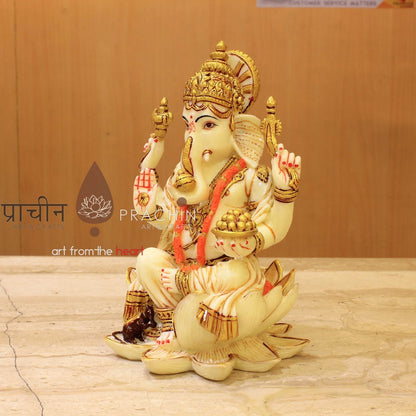 Ganesha Sitting On Lotus