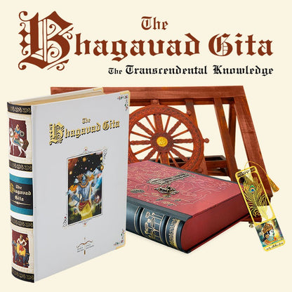 VEDIC COSMOS - The Bhagavad Gita Signature Edition - Crimson Red (358x288mm)